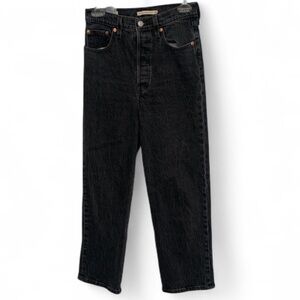 Levi’s Ribcage Straight Ankle Black Jeans Size 25